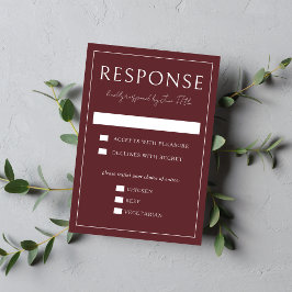 True Simplicity 4 | Deep Burgundy | Wedding OSA Kort