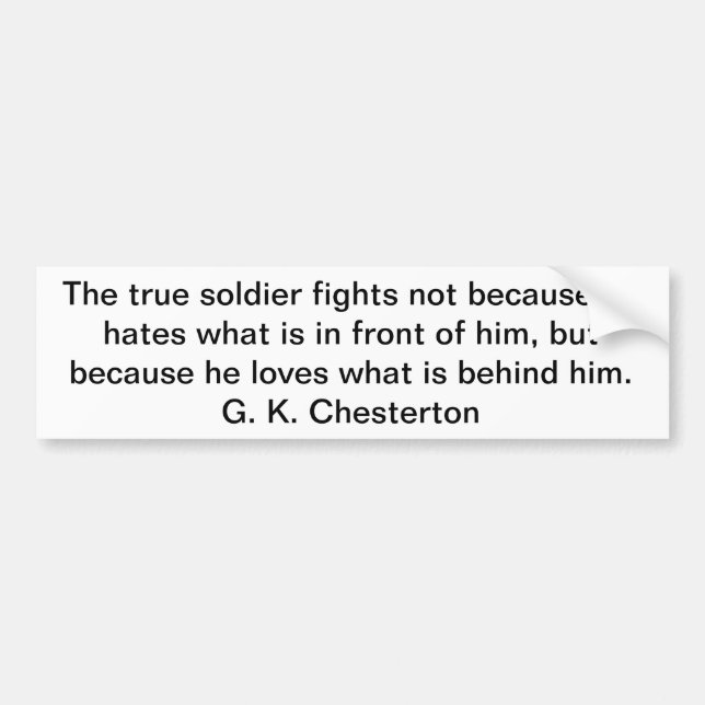 True soldaten bildekal (Framsidan)