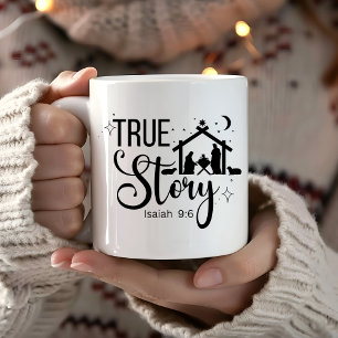 True Story Isaiah 9:6 Religiösa jul Kaffemugg