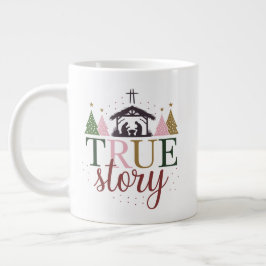 True Story jul Bible Verse Jumbo Mugg