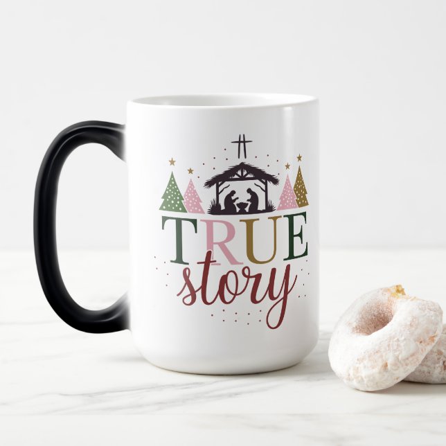 True Story jul Bible Verse Magisk Mugg (Med munk)