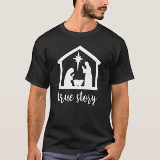True Story Jul Nativitet Christian Jesus Wint T Shirt