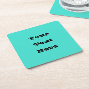 True Turcos Blue Grönt Southwest Solid Färg Underlägg Papper Kvadrat