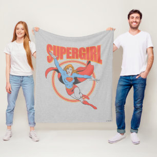 True Vintage Supergirl Flies Graphic Fleecefilt