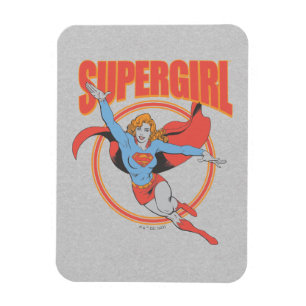 True Vintage Supergirl Flies Graphic Magnet