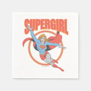True Vintage Supergirl Flies Graphic Pappersservett