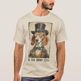 True Wiener Dog - Realistic Dachshund Portrait T Shirt