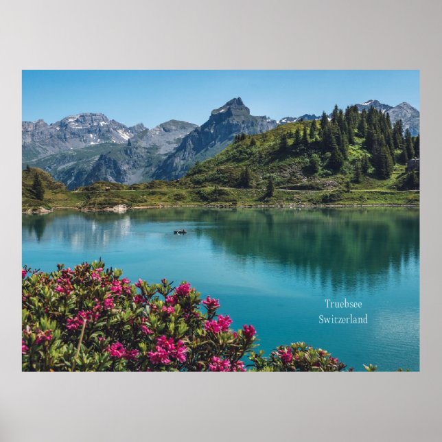 Truebsee, Schweiz landskapsfoto Poster (Framsidan)