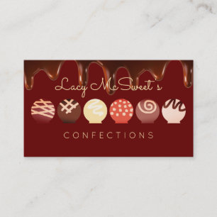 Truffles choklad doppade godis-konfektioner visitkort