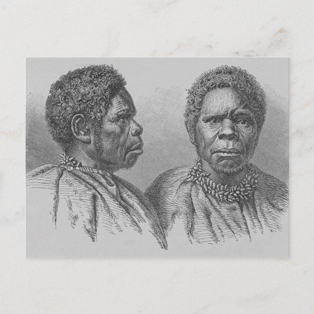 Truganina, den sista tasmaniska kvinnan vykort (Framsida)