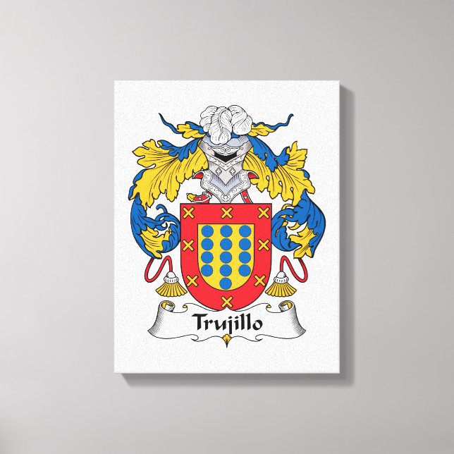 Trujillo Family Crest Canvastryck (Framsida)