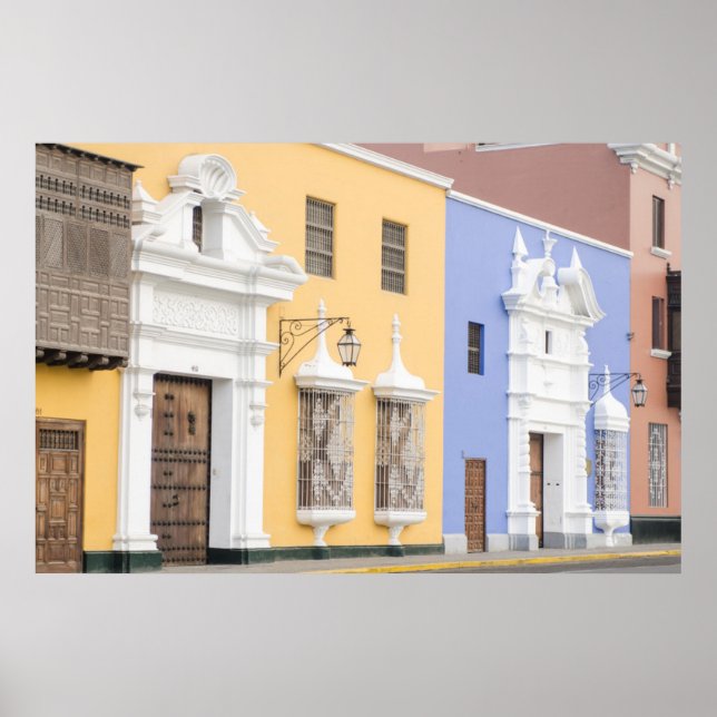 Trujillo, Peru. Pampas utsmyckade arkitektur i Tru Poster (Framsidan)