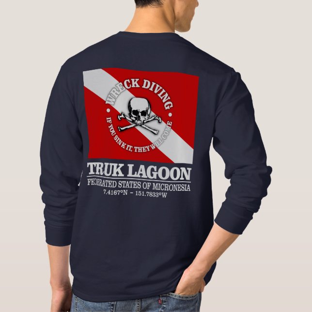 Truk Lagoon (bästa vrak) T Shirt (Baksida)