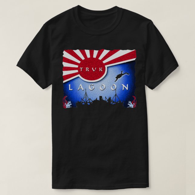 Truk Lagoon Japan Flag Wreck Dive Scuba Diving  T Shirt (Design framsida)