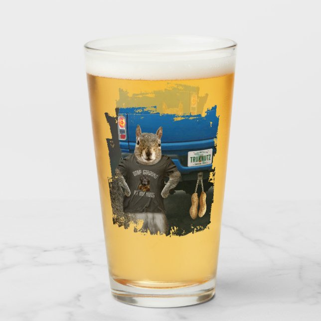 Truk Nutz - lustigt ekorre lastbil nöt Glaskopp (Framsida fylld)