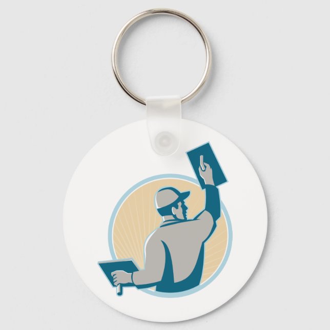 Trulle för byggarbetare nyckelring (Framsida)