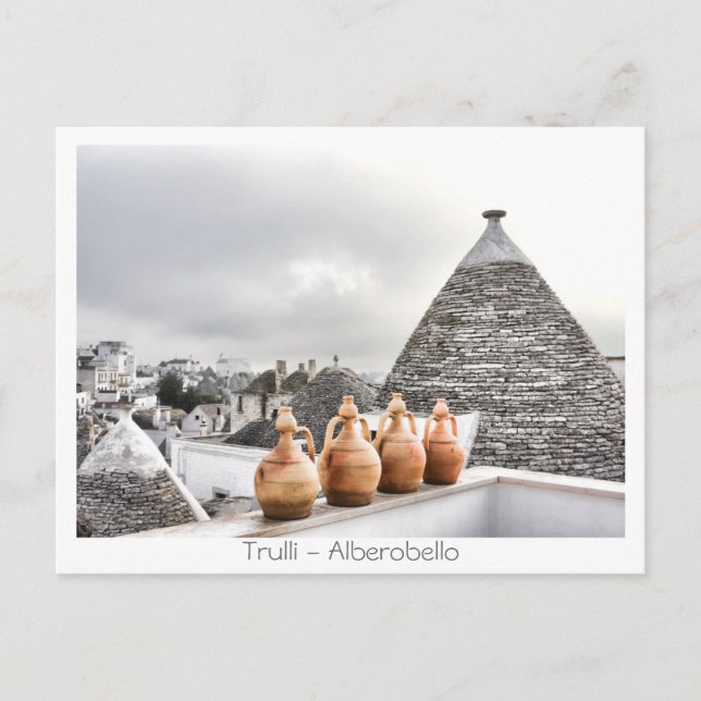 Trulli - Alberobello Vykort (Framsida)
