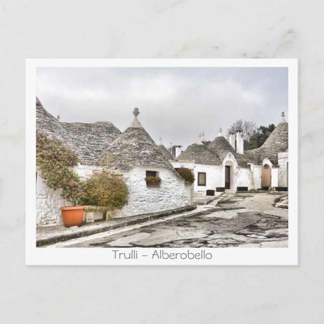 Trulli - Alberobello Vykort (Framsida)