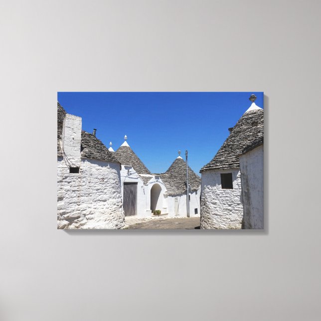 Trulli-hus i Alberobello, kanvastrycket Apulien Canvastryck (Framsida)