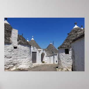 Trulli hus i Alberobello, Puglia affischtryck Poster