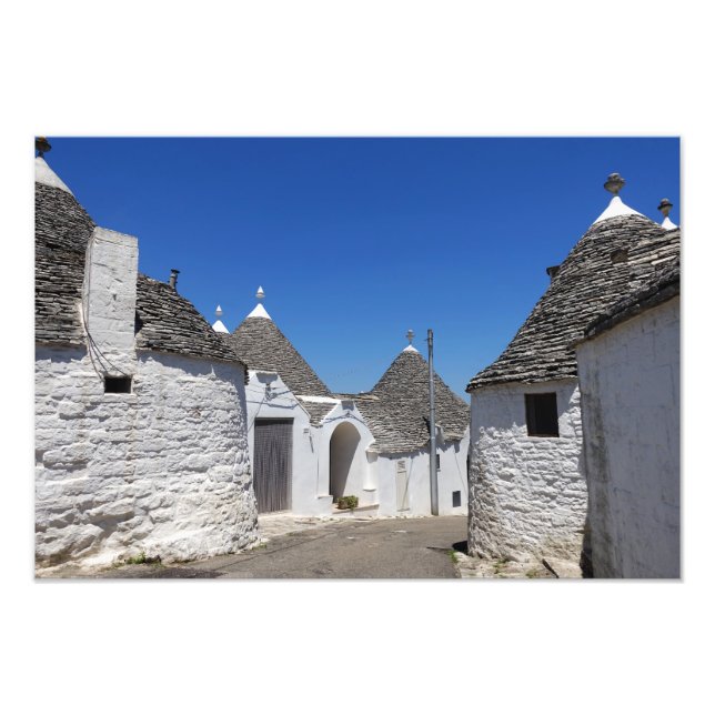 Trulli-hus i Alberobello, Puglia-avtryck Fototryck (Framsidan)