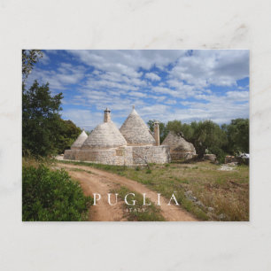 Trulli-hus i Apulien, Italien Vykort