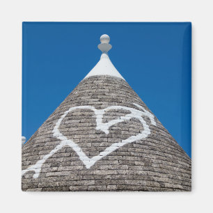 Trulli hustak med hjärtamagneten magnet