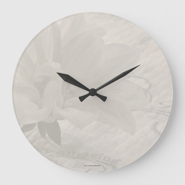 Truly Fantastisk Dahlia Stor Klocka (Framsida)