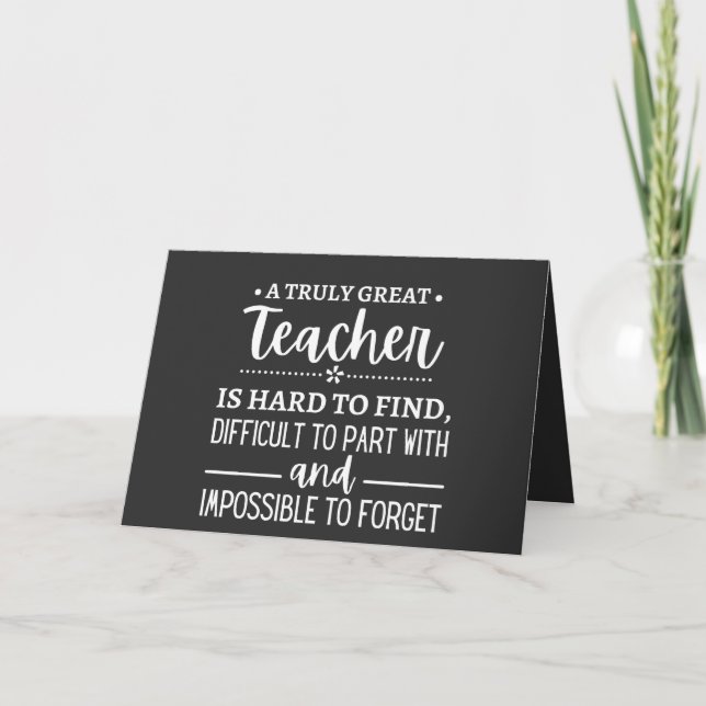 Truly Great Teacher Helgkort (Framsida)
