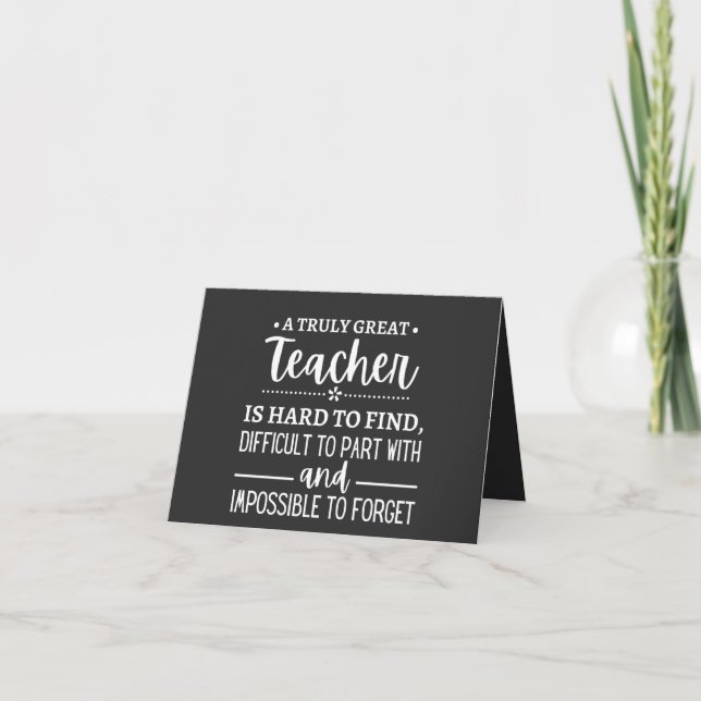 Truly Great Teacher Kort (Framsida)