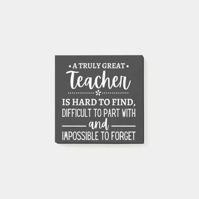 Truly Great Teacher Post-it Block (Framsida)