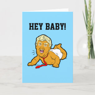 Trumb Gråter Baby Cheese Challenge Greeting Card Helgkort