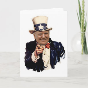 Trumf 2020 för Donald Trump Uncle Sam Kort