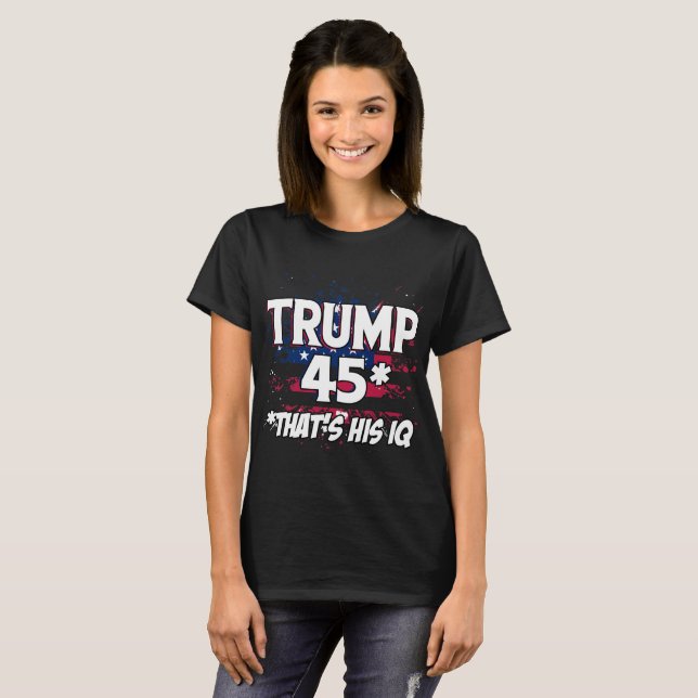Trumf 45 IQ Tee Shirt (Hel framsida)