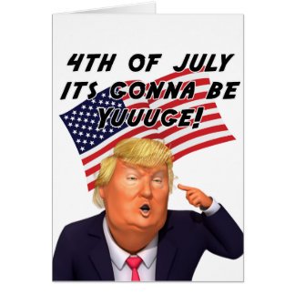 Trumf 4th av Juli det roliga hälsningkortet Merica Hälsningskort