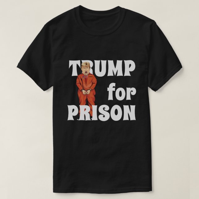 "Trumf för fängelse" med trumf i orange Jumpsuit Tee (Design framsida)