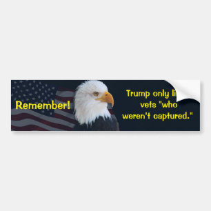 Trumf gillar endast vets "vem inte fångades. ", bildekal