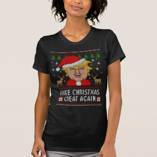 Trumf gör jul den underbara igen fula tröjan t shirt