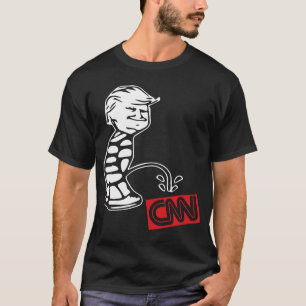 Trumf kissar på rolig tabloidtidning för CNN T Shirt