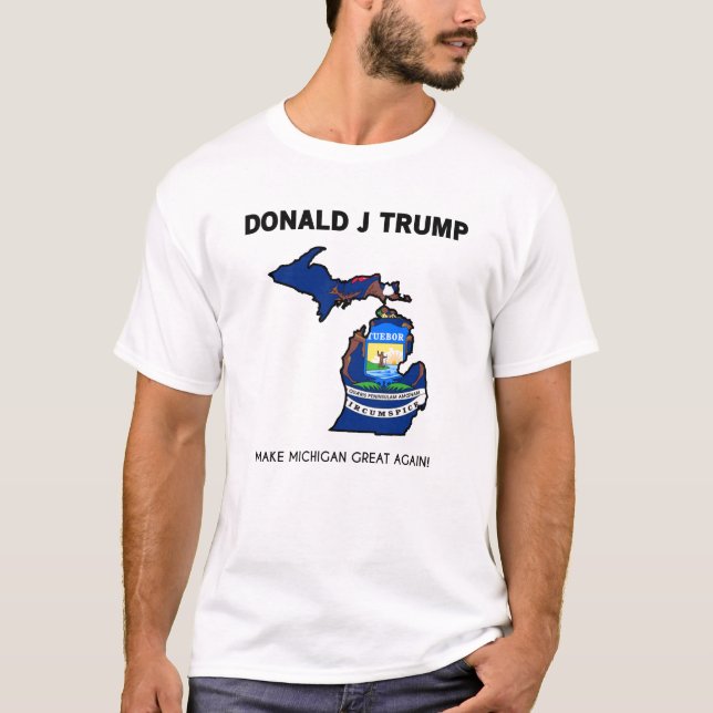 Trumf MAGA Michigan Tee Shirt (Framsida)