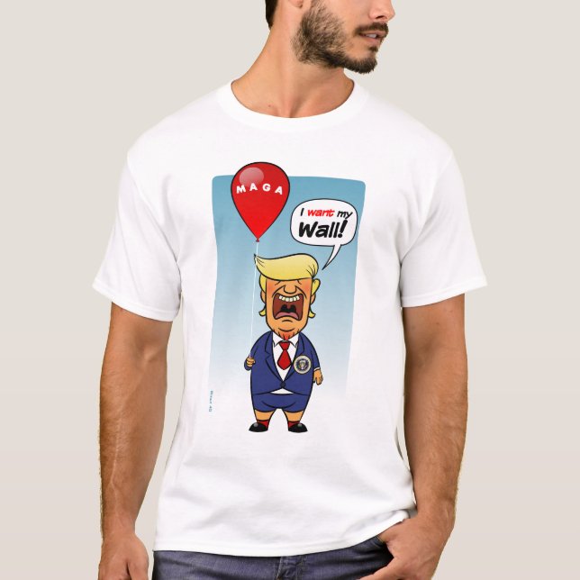 Trumf önskar hans vägg t shirt (Framsida)