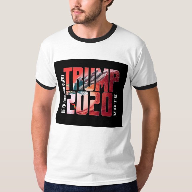 Trumf röda Florida 2020 vinkar T T Shirt (Framsida)