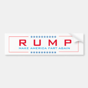 Trumf "rumpa" parodi, gör den Amerika Bildekal
