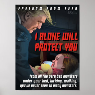 Trumf skyddar oss från monstren poster