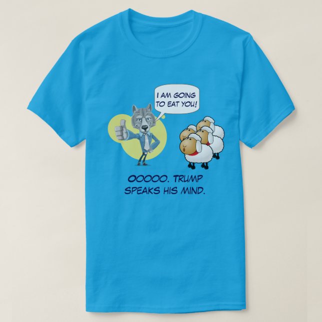 Trumf vargen & fåren som folket t shirt (Design framsida)