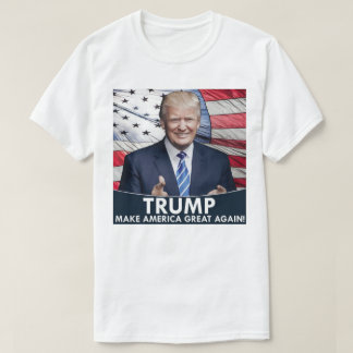 Trumfamerikanska flaggan t-shirt