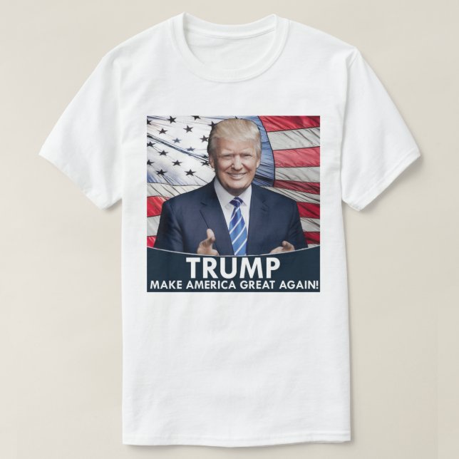 Trumfamerikanska flaggan t-shirt (Design framsida)