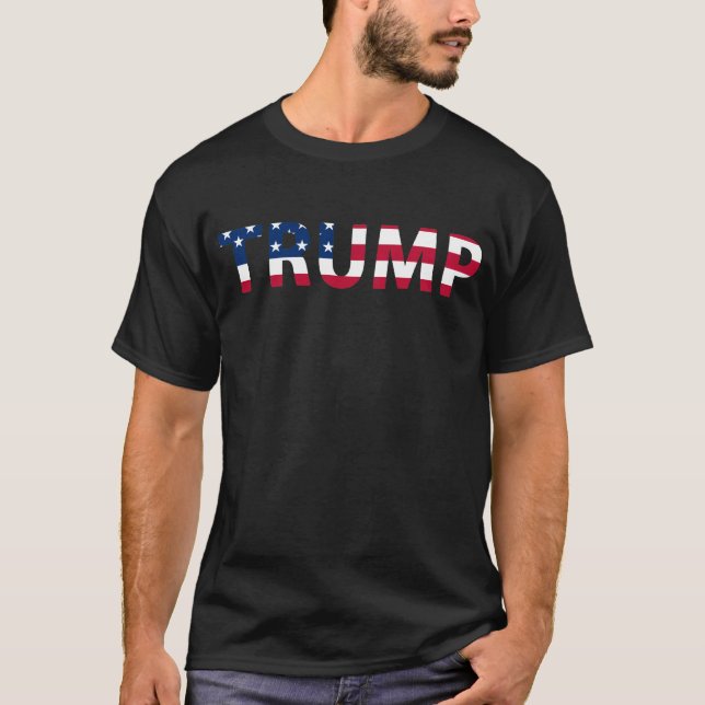 TRUMFAMERIKANSKA FLAGGANSKJORTA 2016 T-SHIRT (Framsida)