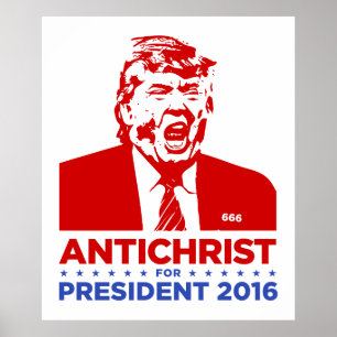 TRUMFANTICHRIST för affisch för PRESIDENT 2016
