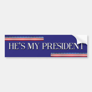 Trumfbildekalet är han min president bildekal